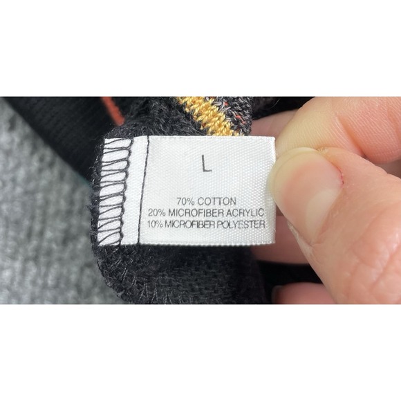 Vintage St Croix Sweater Men L Multi- Colored Cable 3D Knit Cotton Acrylic - Picture 5 of 7